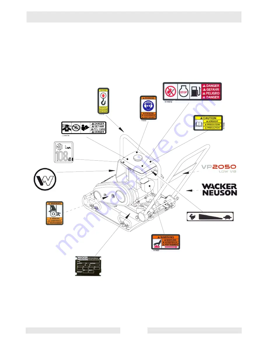 Wacker Neuson VP 2050 Operator'S Manual Download Page 10