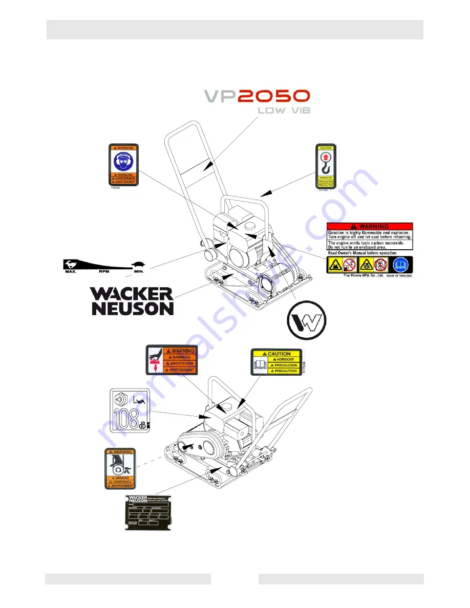 Wacker Neuson VP2050A US Operator'S Manual Download Page 50