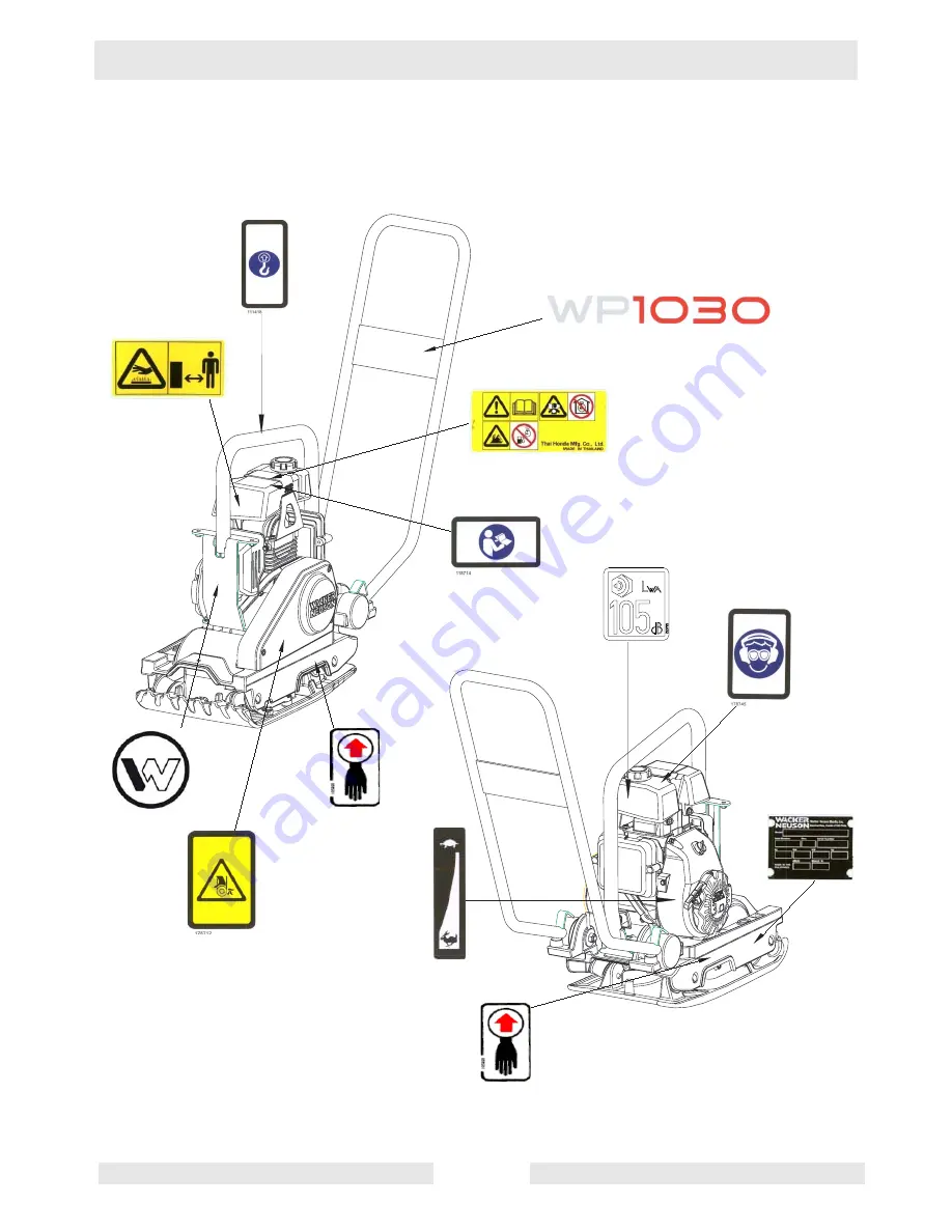 Wacker Neuson WP 1030A Operator'S Manual Download Page 11