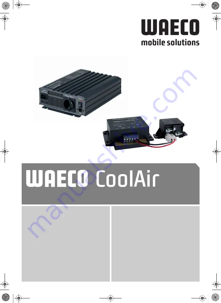 Waeco CoolAir CA-DC Скачать руководство пользователя страница 1