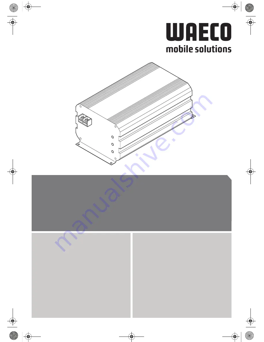 Waeco PerfectCharge DC08 Installation And Operating Manual Download Page 1