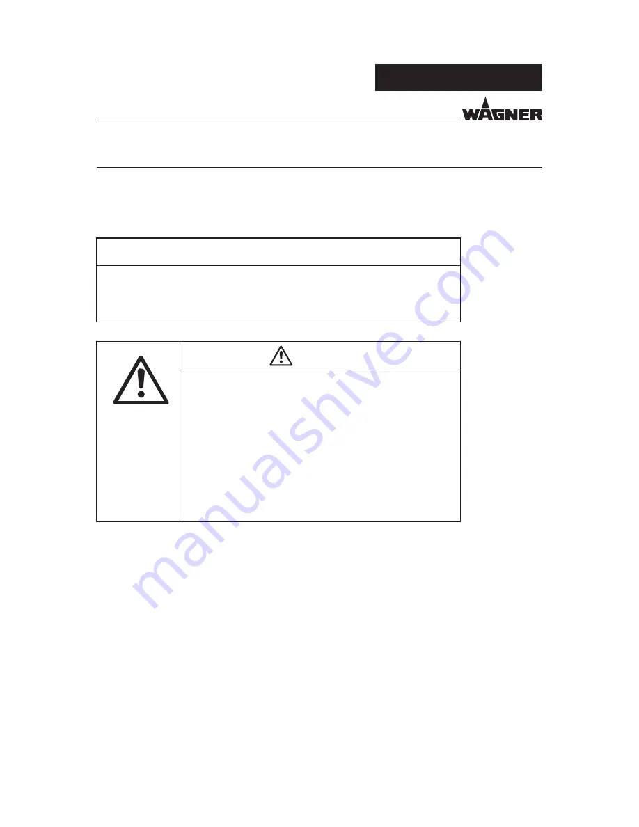 WAGNER GA 2800EA Operating Manual Download Page 30