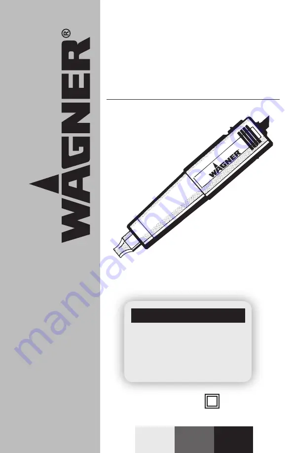 WAGNER HT400 Owner'S Manual Download Page 1