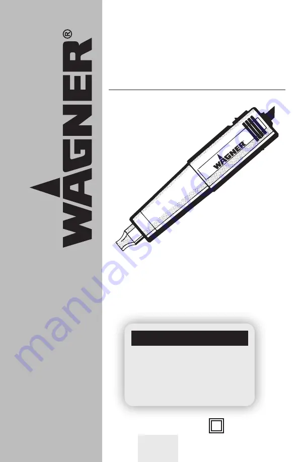 WAGNER HT400 Owner'S Manual Download Page 17