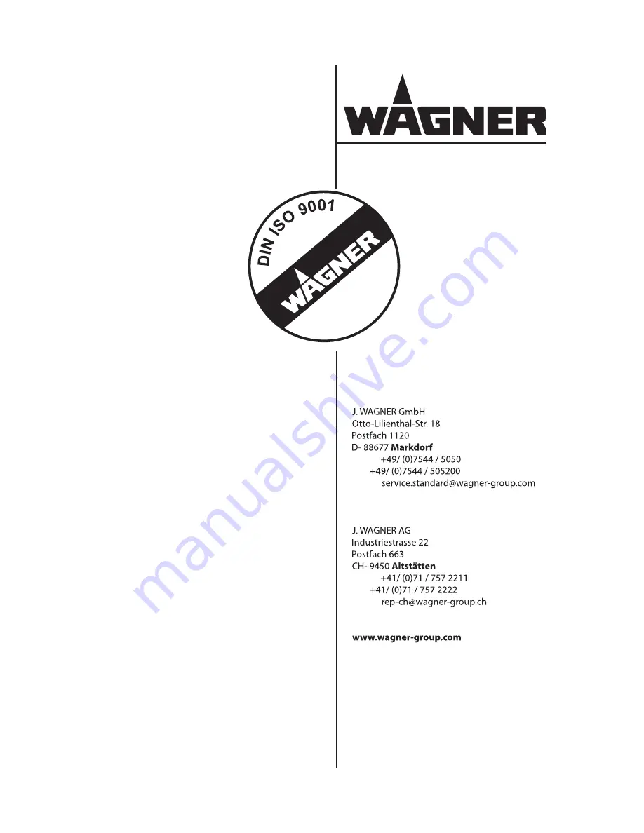 WAGNER ProfiTech M Original Operating Manual Download Page 108