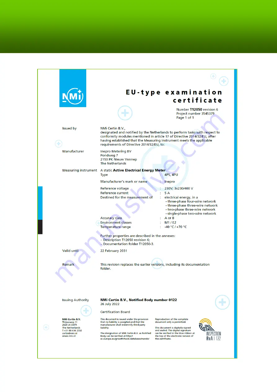 WAGO 879-3000 4PU Operating Instructions Manual Download Page 6