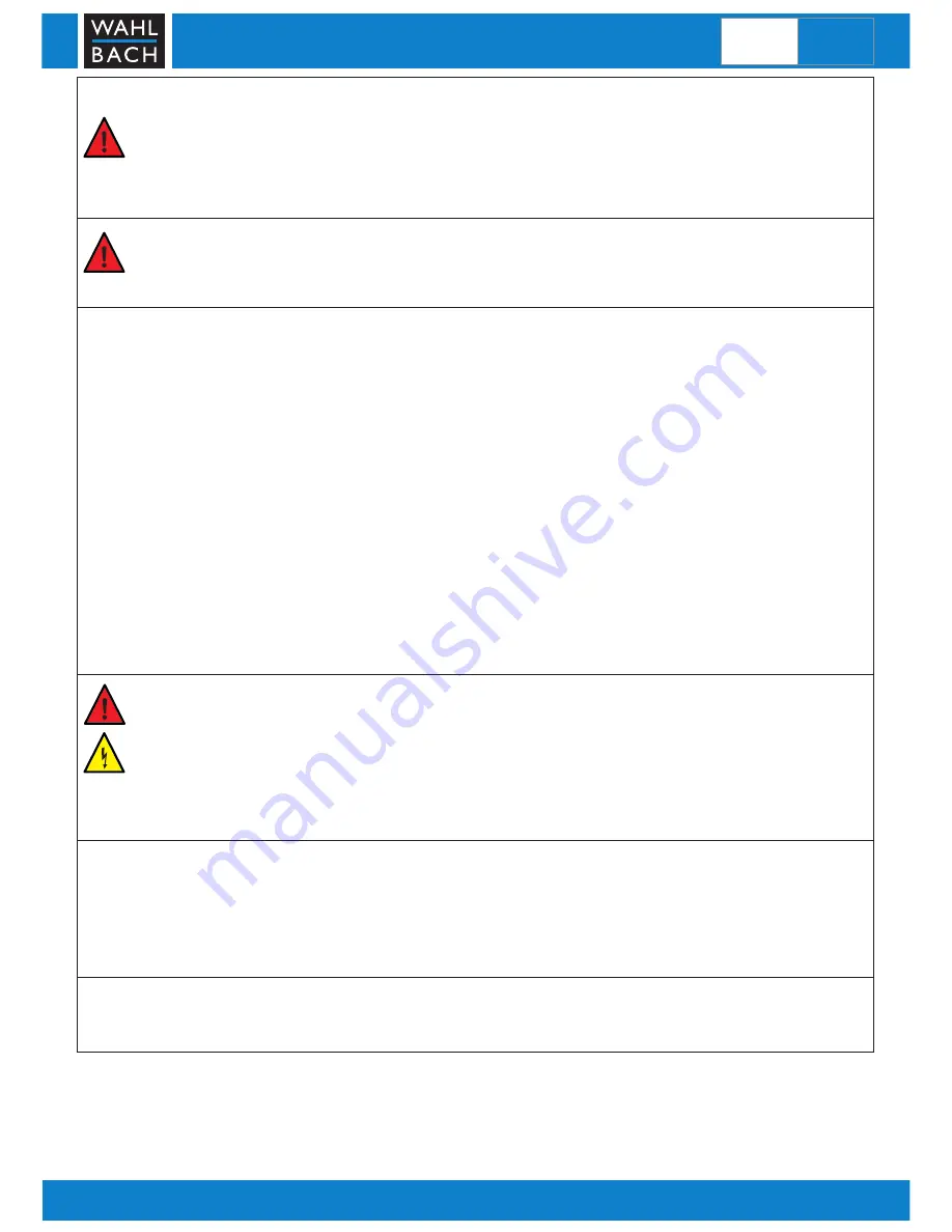 Wahl Bach 18kW User Manual Download Page 5