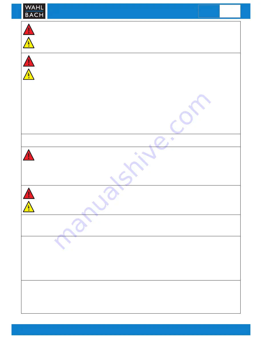 Wahl Bach 18kW User Manual Download Page 23