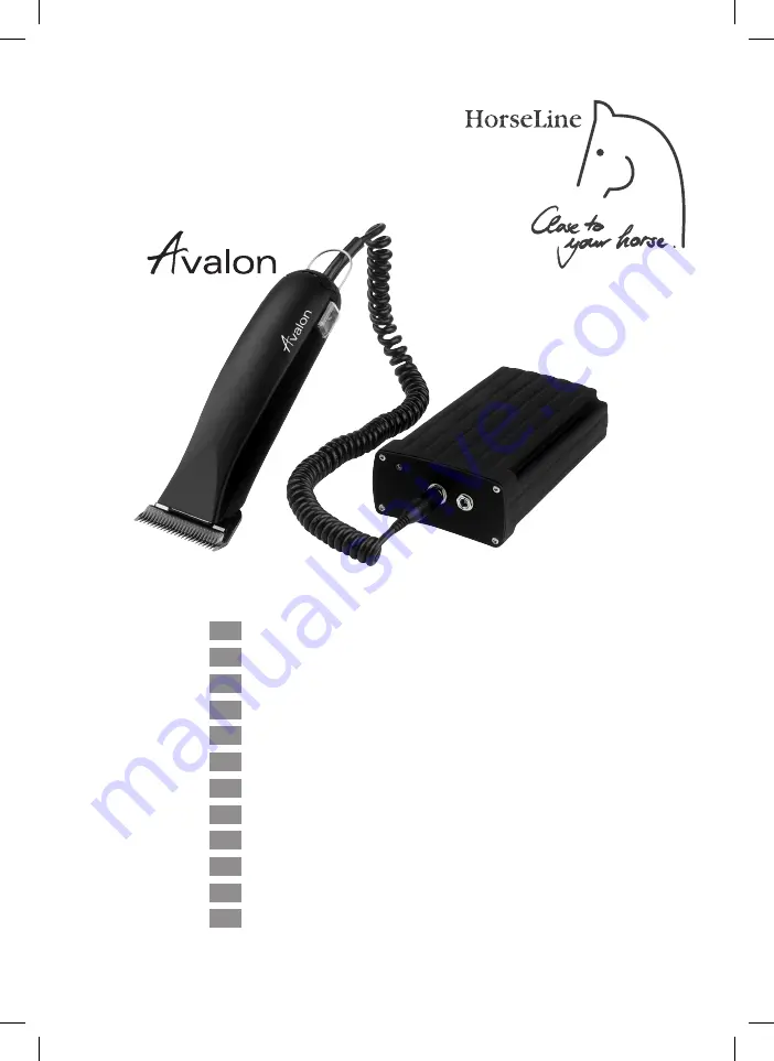 Wahl HorseLine AVALON Скачать руководство пользователя страница 1