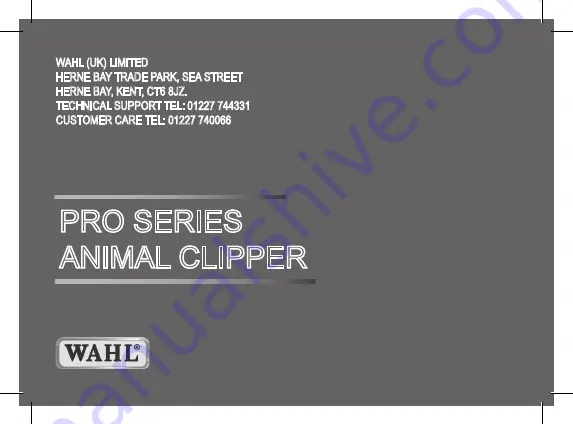 Wahl PRO Series Instruction Booklet Download Page 12