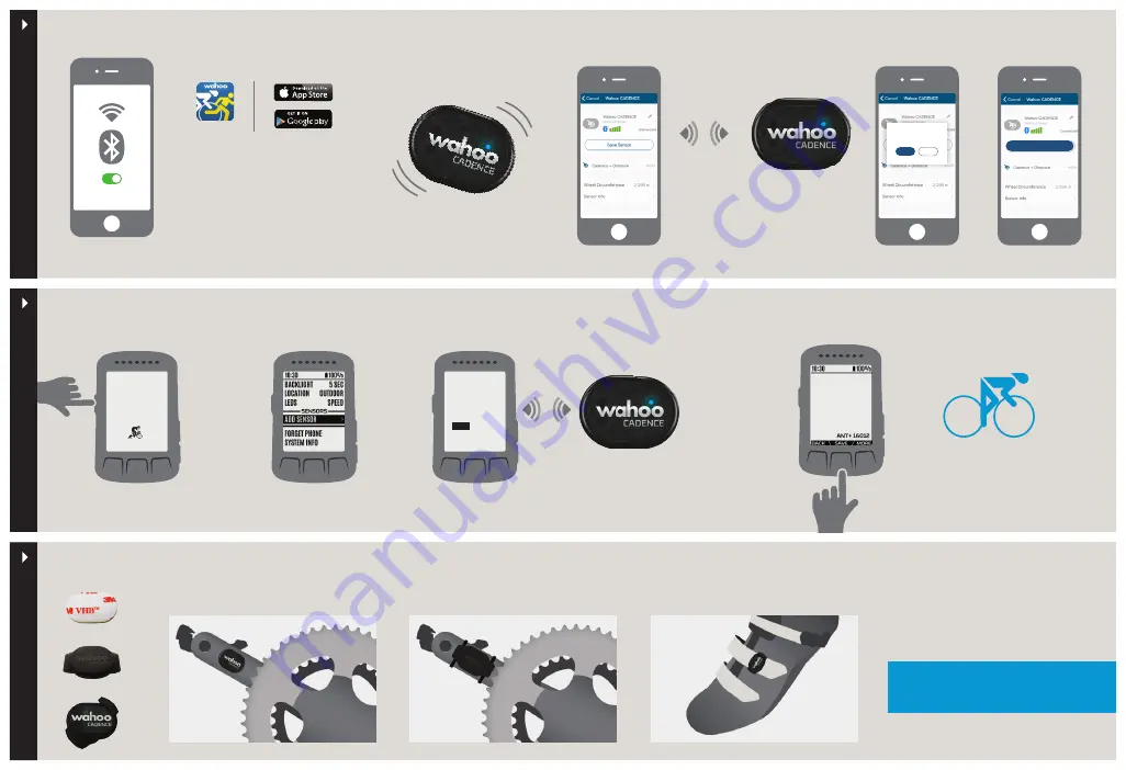 Wahoo RPM CADENCE Quick Start Manual Download Page 2