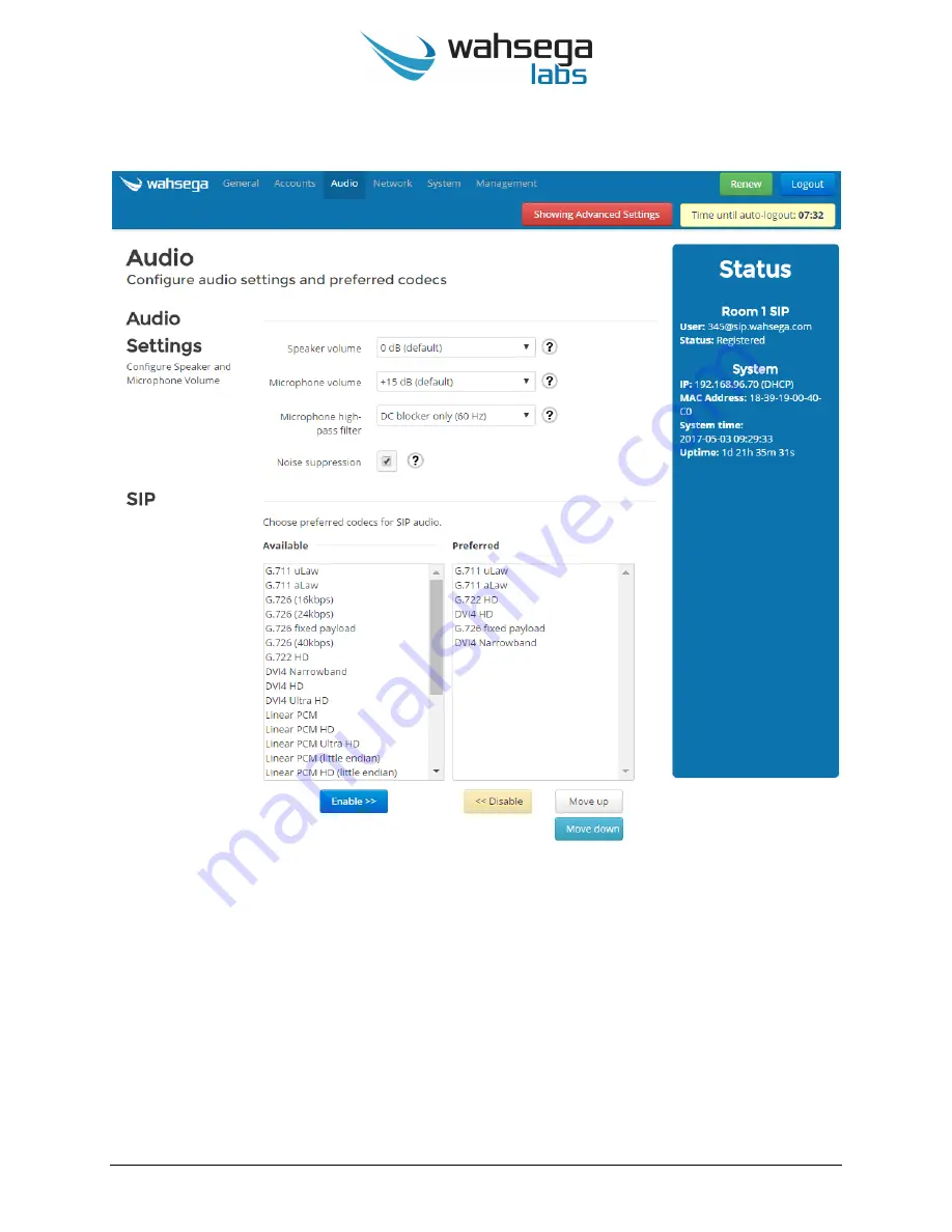 Wahsega Labs WL-SPKR-22-SIP-1 User Manual Download Page 19