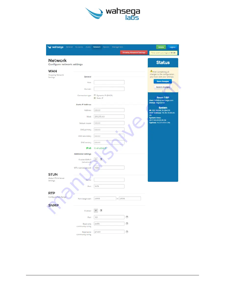 Wahsega Labs WL-SPKR-22-SIP-1 User Manual Download Page 21