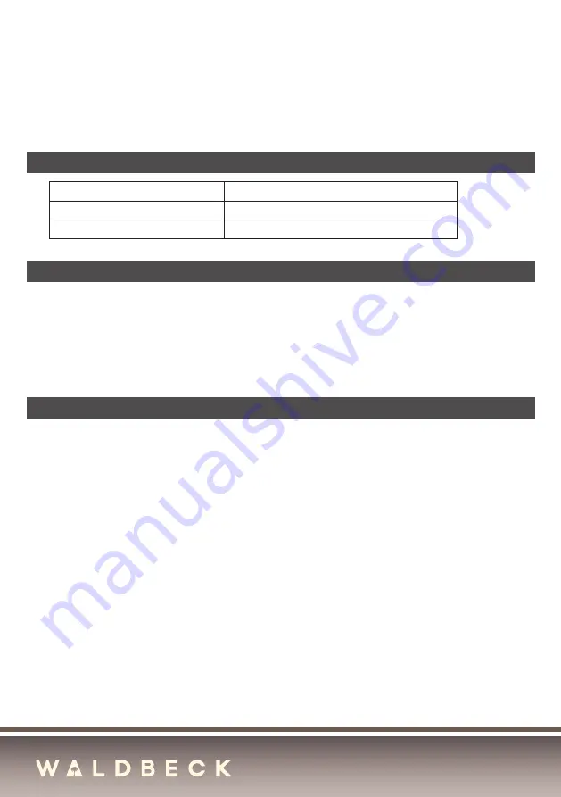 Waldbeck 10031241 Manual Download Page 2