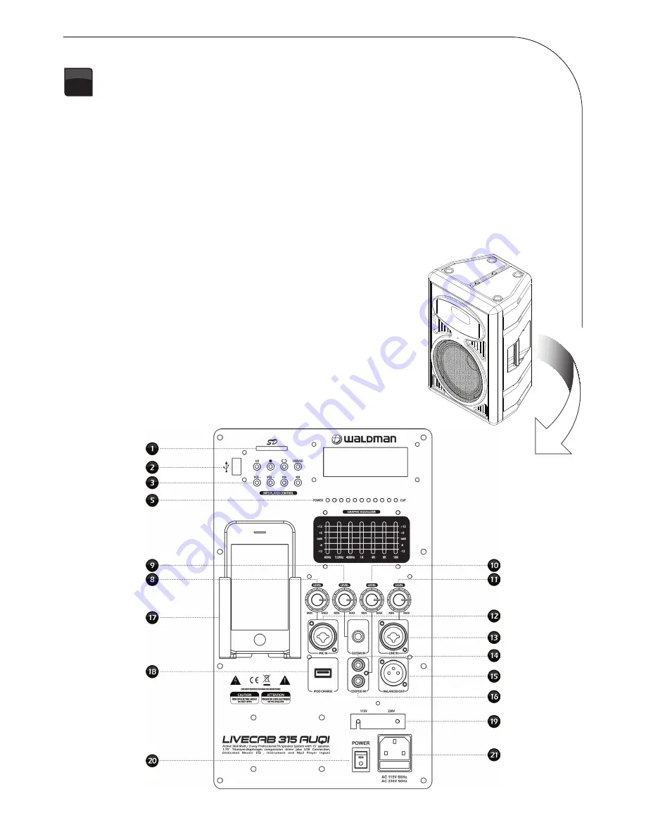 Waldman LIVECAB 312A User Manual Download Page 12