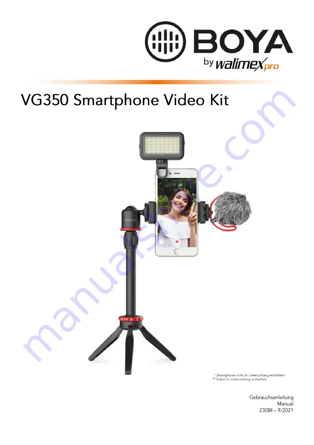 Walimex Pro BOYA VG350 Manual Download Page 1