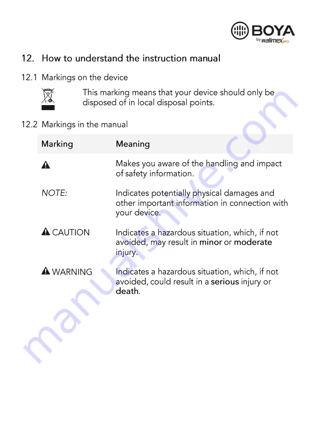 Walimex Pro BOYA VG350 Manual Download Page 26