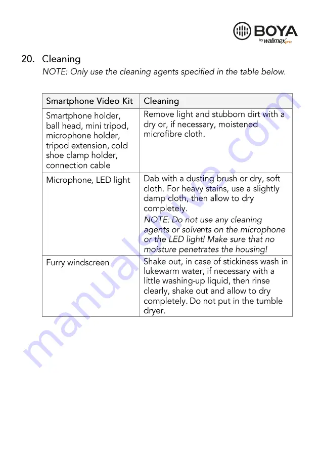 Walimex Pro BOYA VG350 Manual Download Page 42