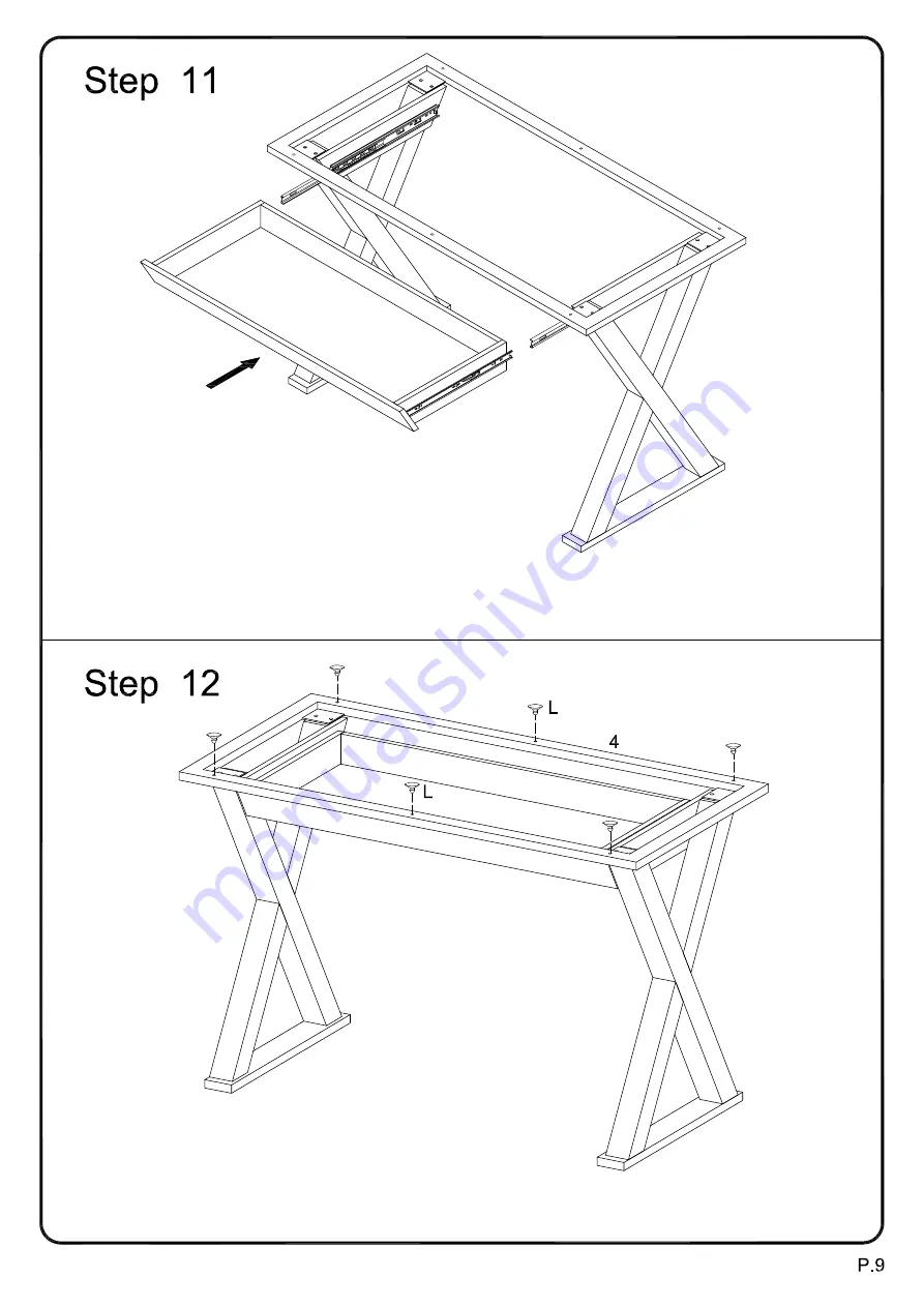 Walker Edison 1267663 Assembly Instructions Manual Download Page 9