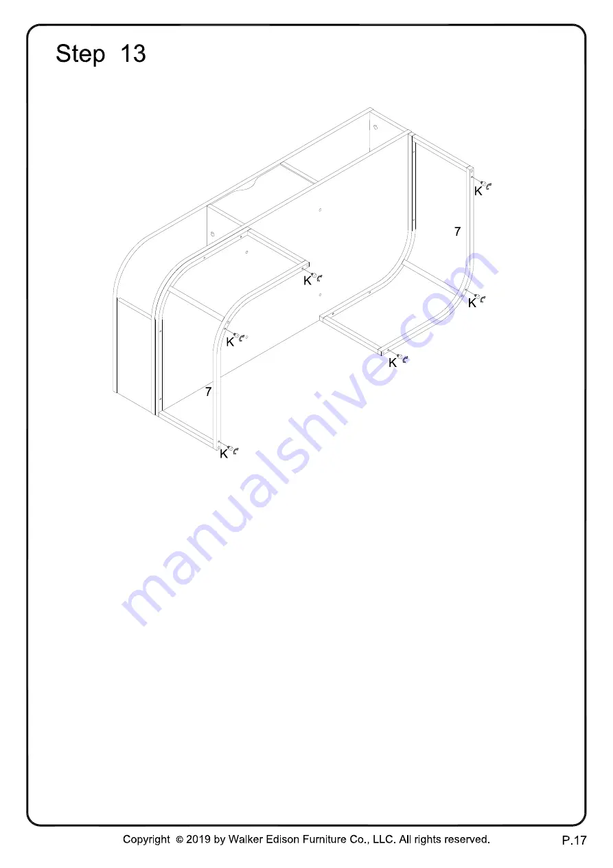 Walker Edison 5117362 Assembly Instructions Manual Download Page 17