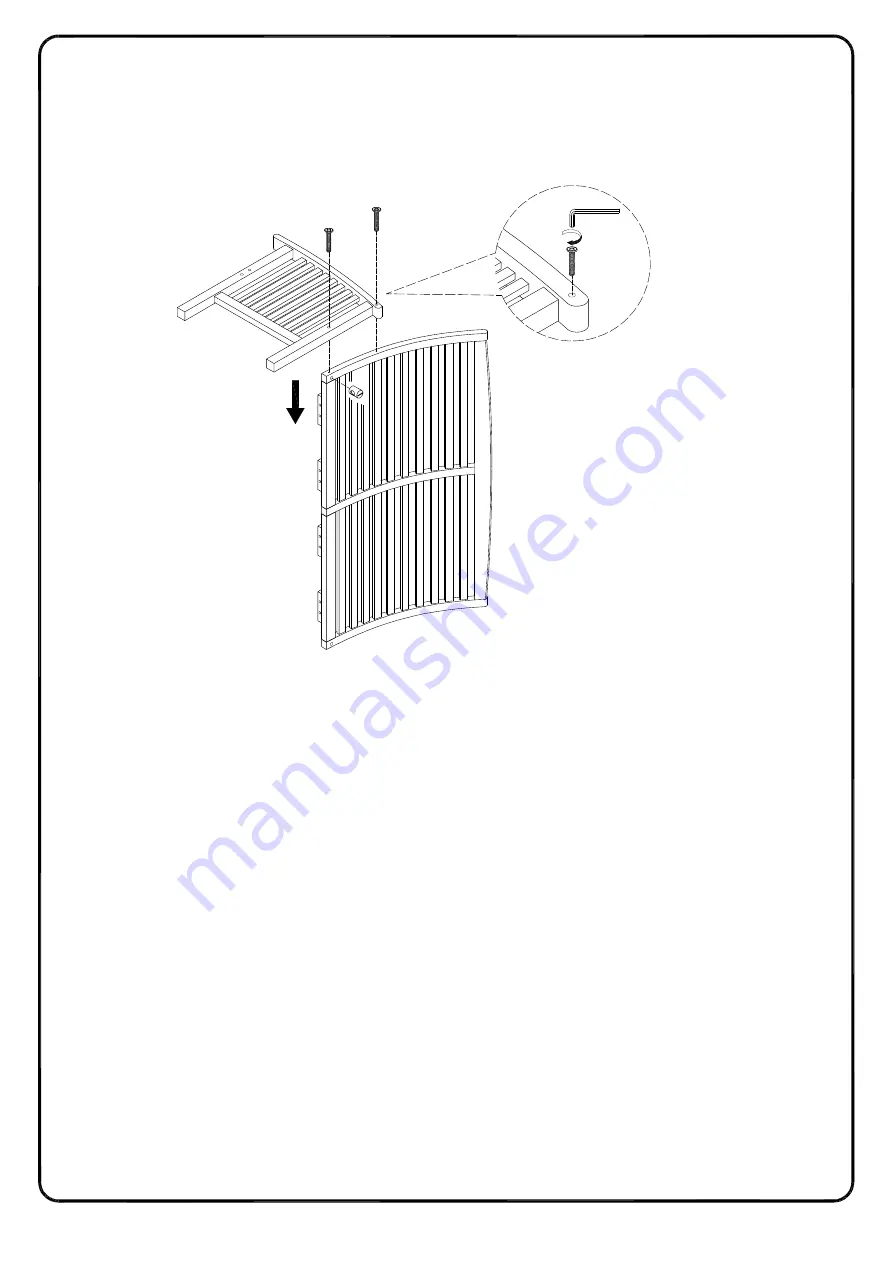 Walker Edison Acacia Wood UBDRD Assembly Instructions Manual Download Page 8