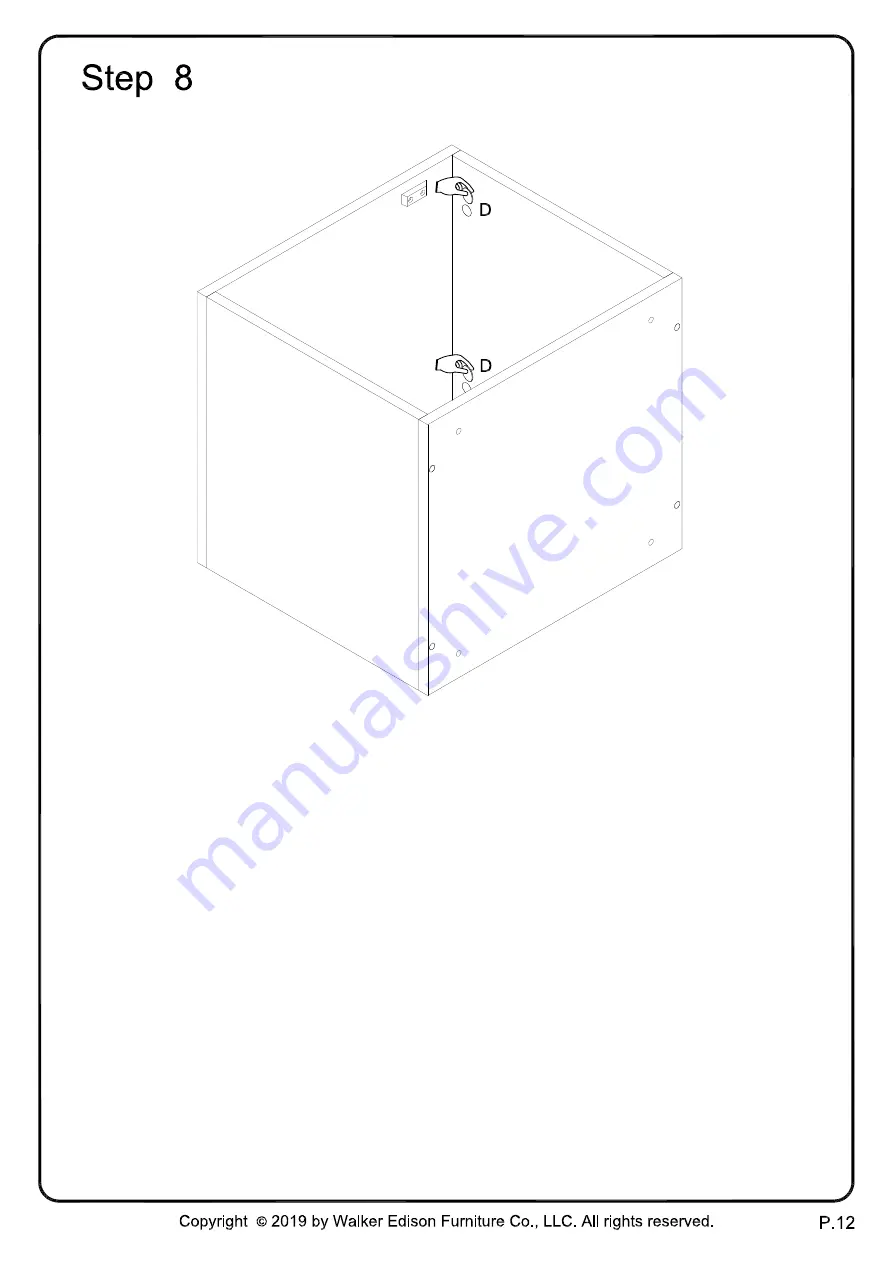 Walker Edison AF18DEW1D Assembly Instructions Manual Download Page 12