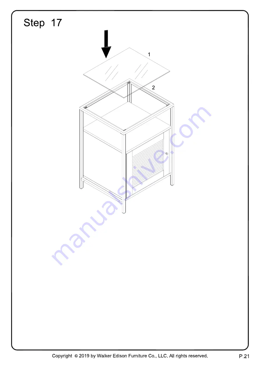 Walker Edison AF18DEW1D Assembly Instructions Manual Download Page 21