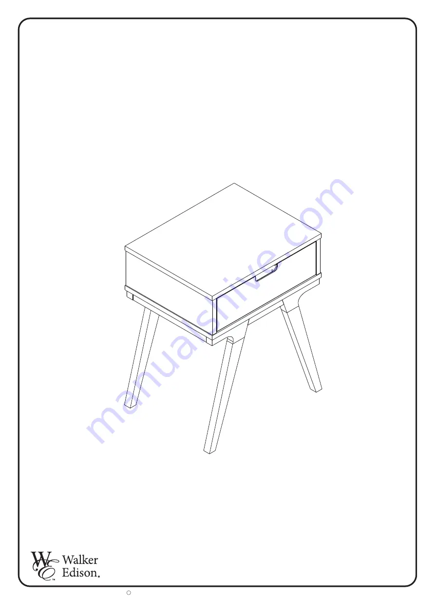 Walker Edison AF20MATST Assembly Instruction Manual Download Page 1