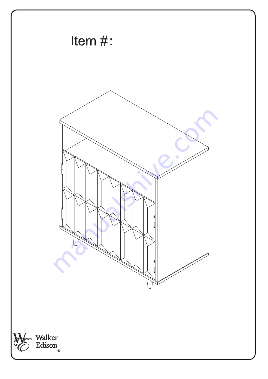 Walker Edison AF30HEN2D Assembly Instructions Manual Download Page 1