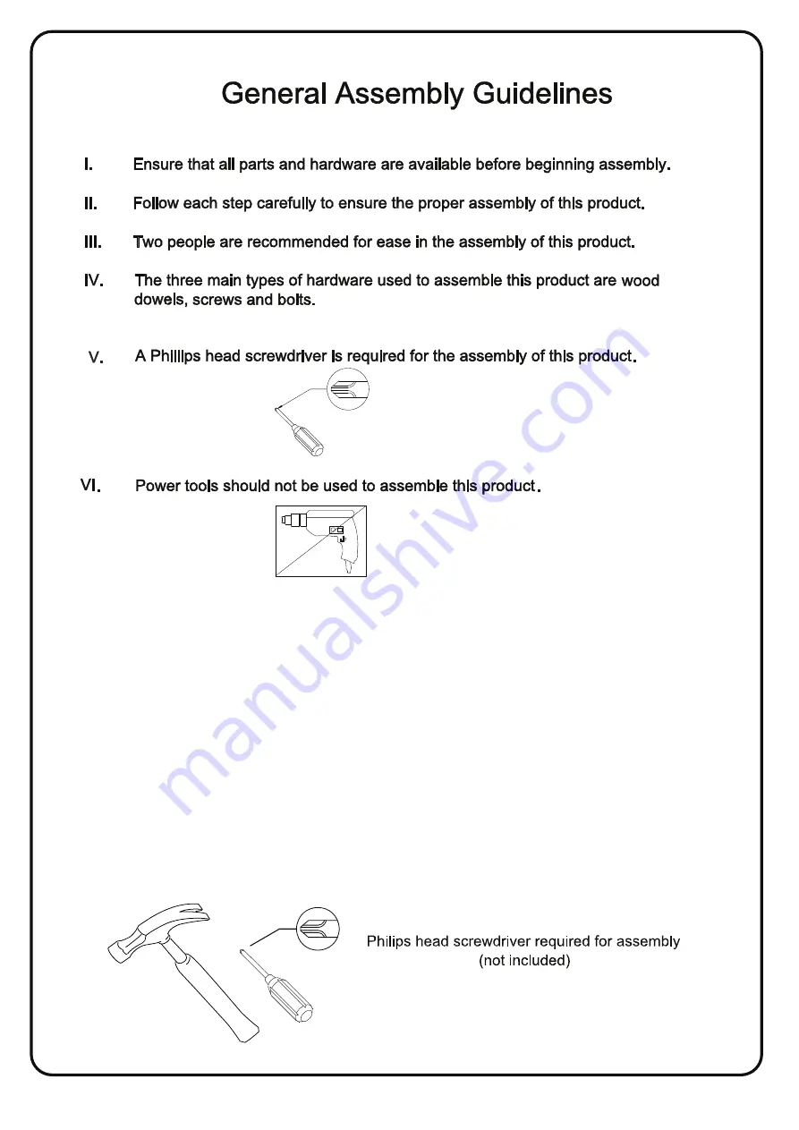 Walker Edison AF30HEN2D Assembly Instructions Manual Download Page 2