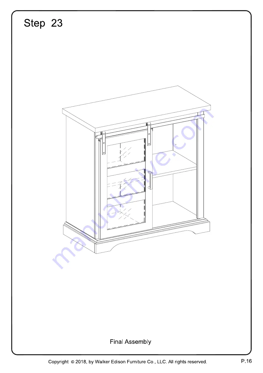 Walker Edison AF32ALGD Assembly Instructions Manual Download Page 16