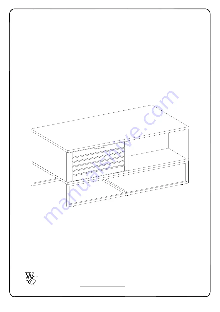 Walker Edison AF42JACCT Assembly Instructions Manual Download Page 1