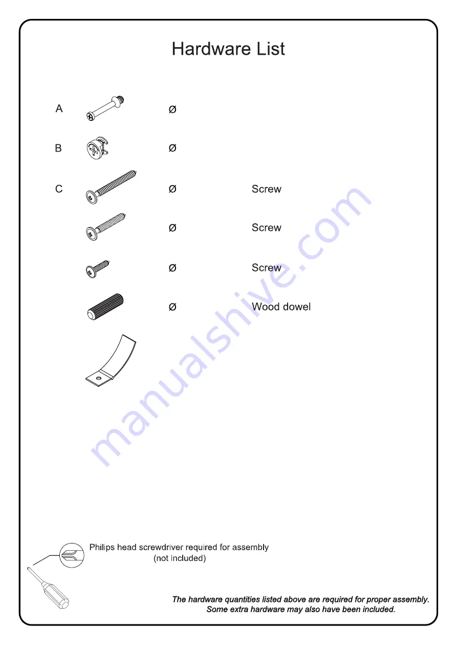 Walker Edison AF44MATCT Assembly Instruction Manual Download Page 4