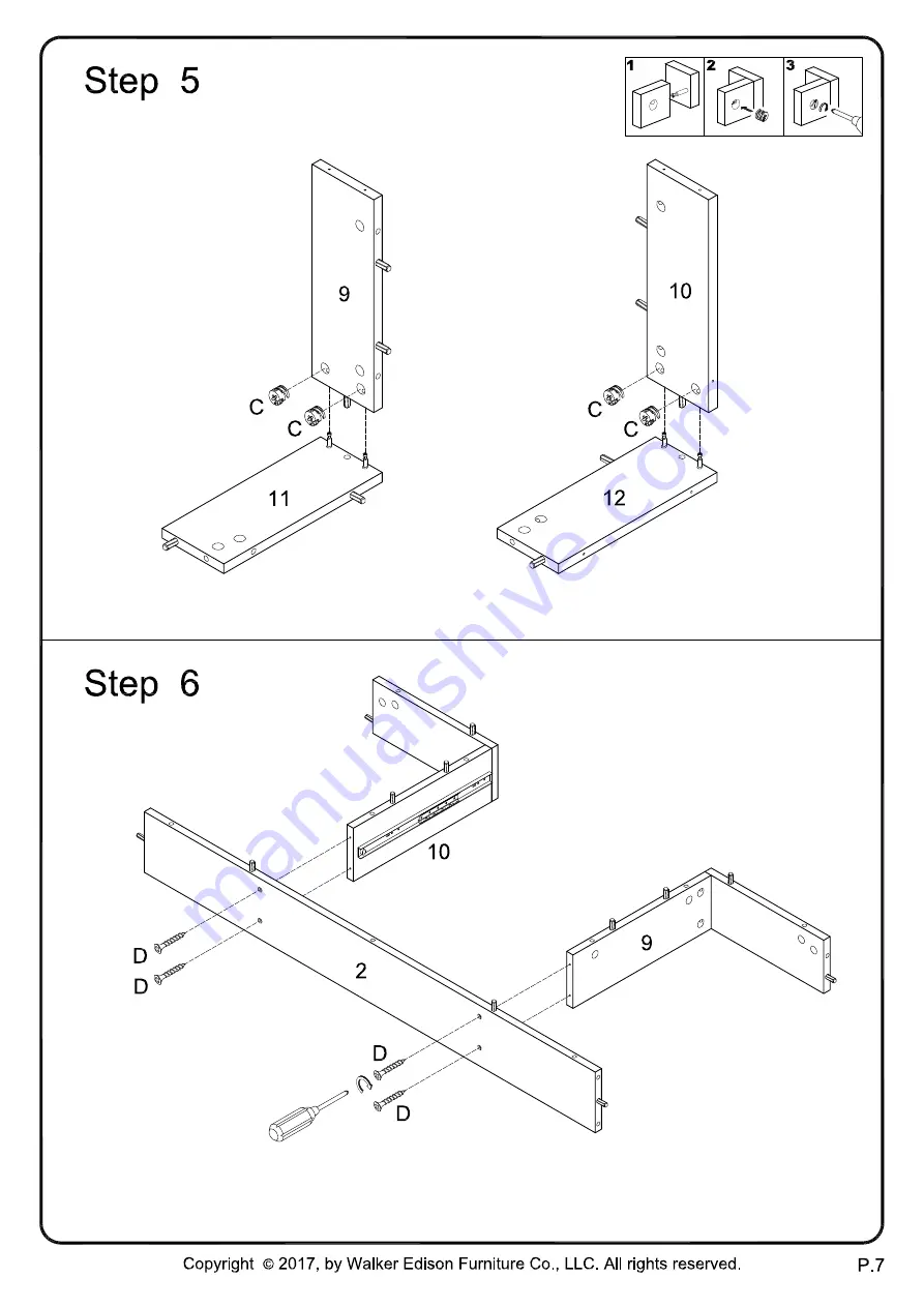 Walker Edison AF48CYET Assembly Instructions Manual Download Page 7