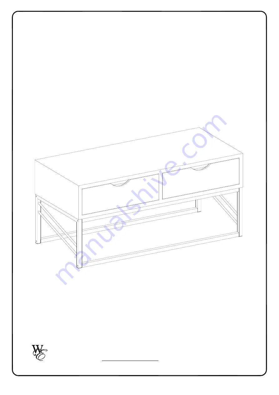 Walker Edison AFVET2DRCT Assembly Instructions Manual Download Page 1