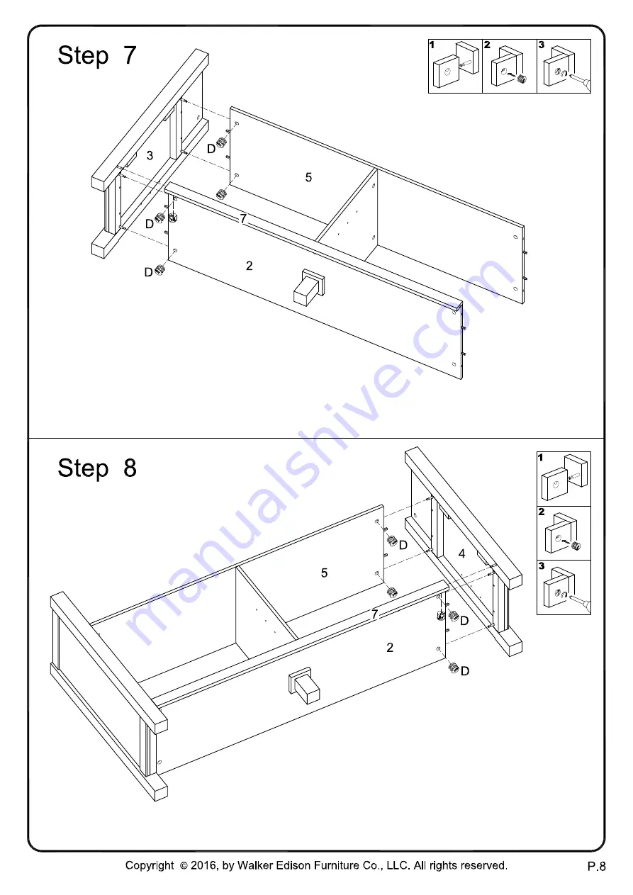 Walker Edison AH52APC Assembly Instructions Manual Download Page 8