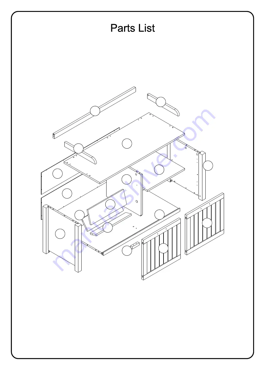 Walker Edison B38L02D Assembly Instruction Manual Download Page 3