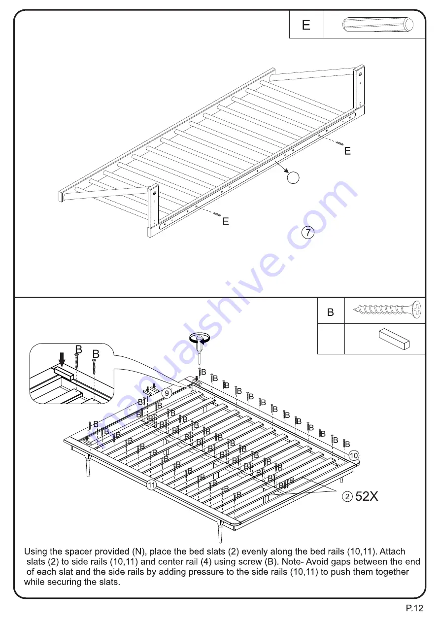 Walker Edison BQSPIN Скачать руководство пользователя страница 12