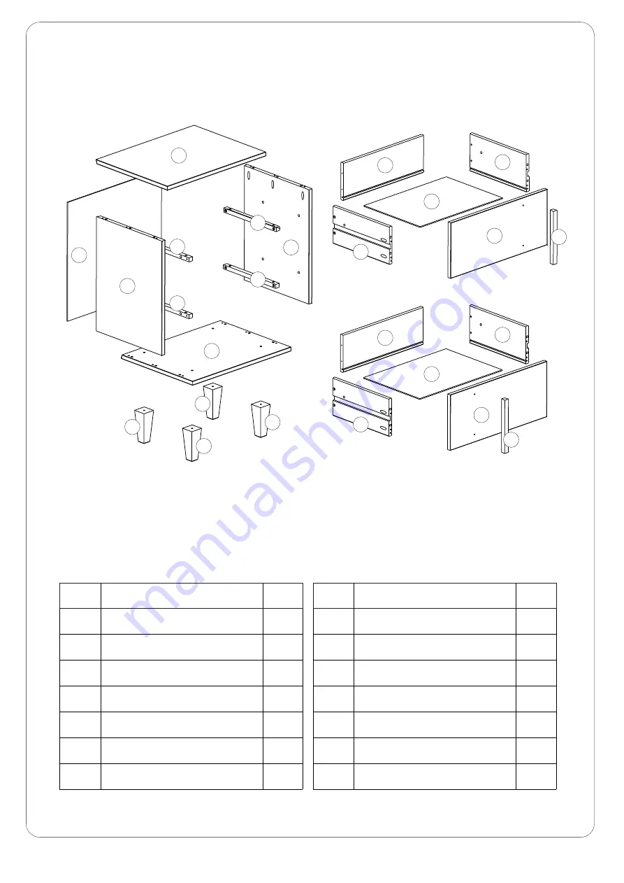 Walker Edison BR20BRXNS Assembly Instructions Manual Download Page 3