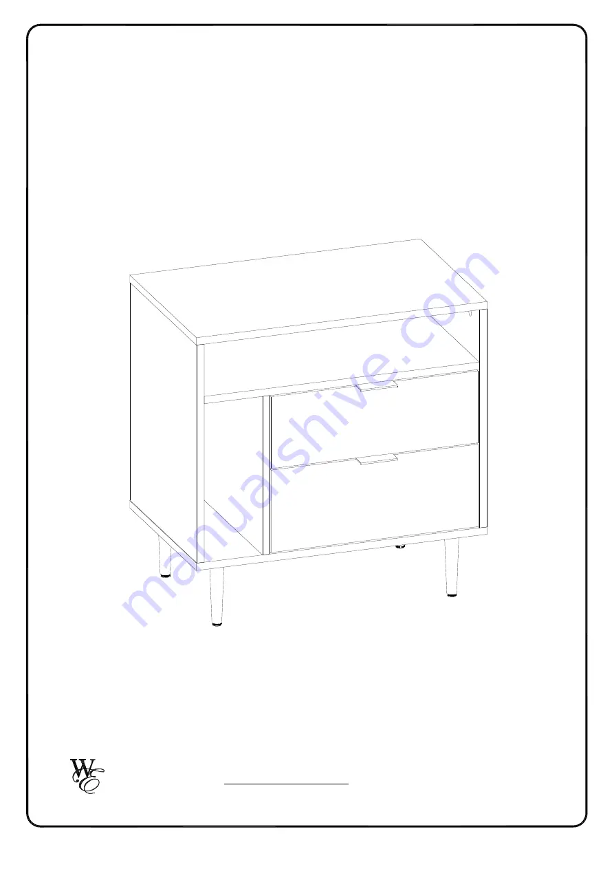 Walker Edison BR25LINNS Assembly Instructions Manual Download Page 1