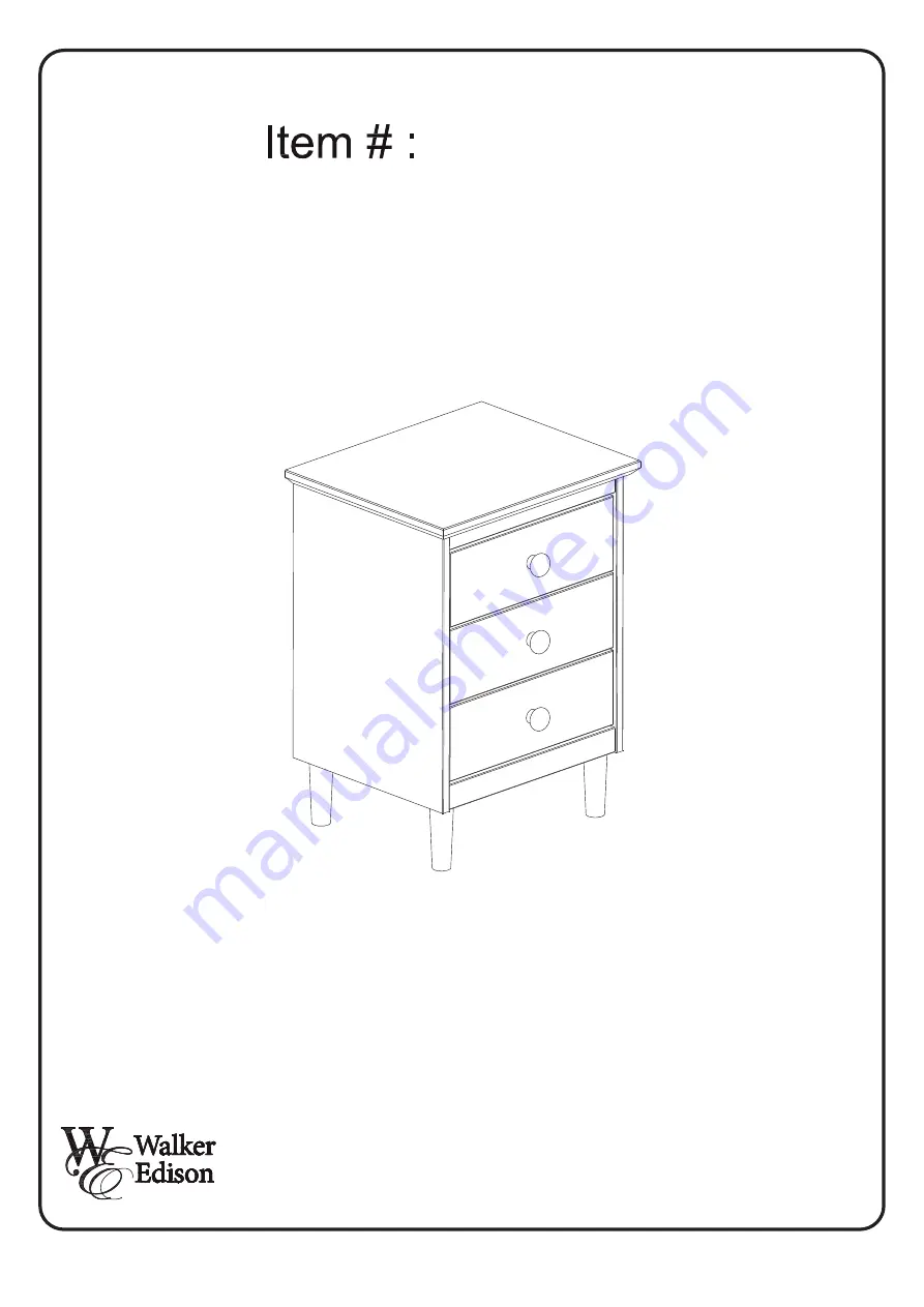 Walker Edison BR3DNS Скачать руководство пользователя страница 1