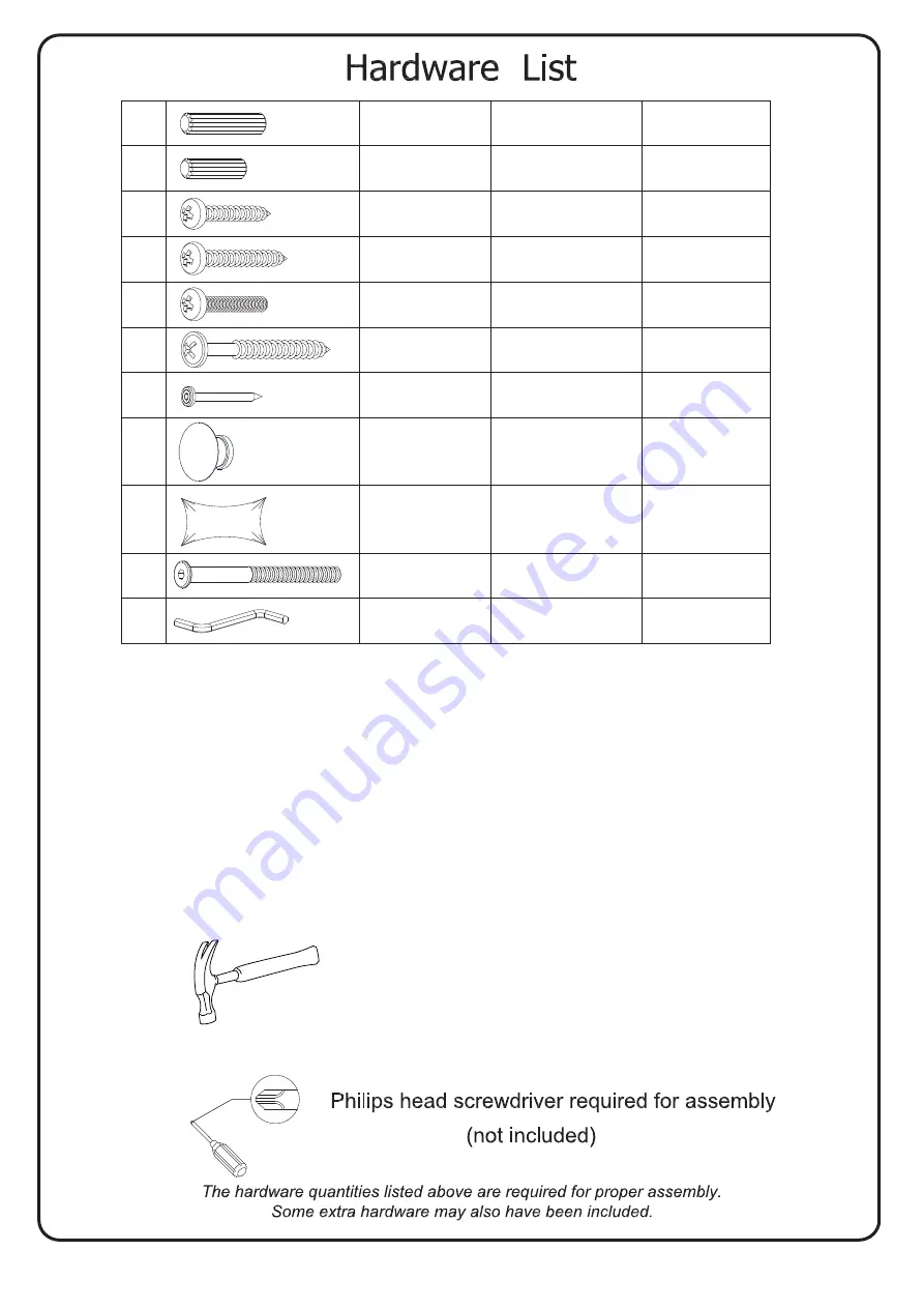 Walker Edison BR3DNS Assembly Instructions Manual Download Page 4