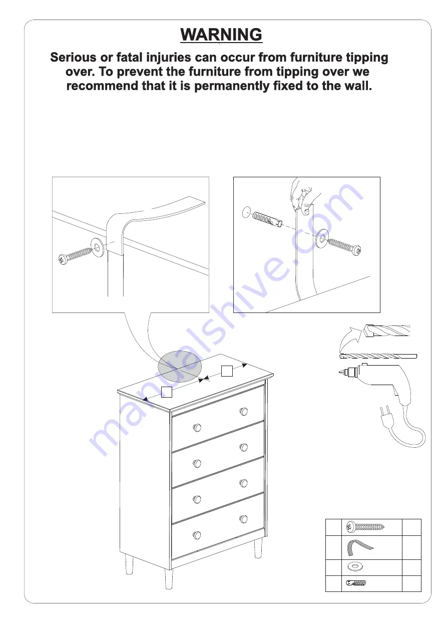 Walker Edison BR4DDR Assembly Instructions Manual Download Page 11