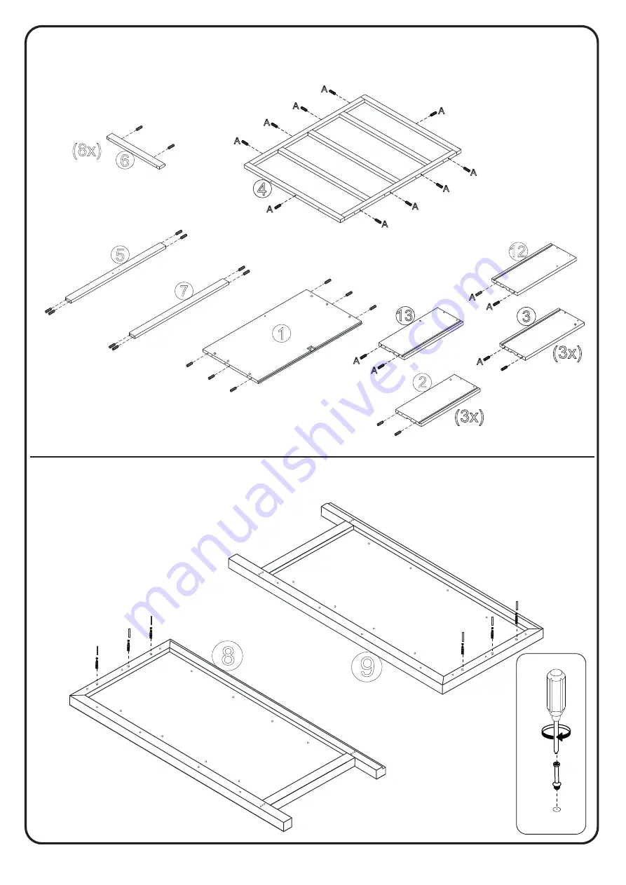 Walker Edison BR4DLYDDR Assembly Instructions Manual Download Page 5