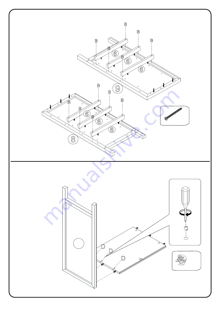 Walker Edison BR4DLYDDR Assembly Instructions Manual Download Page 6