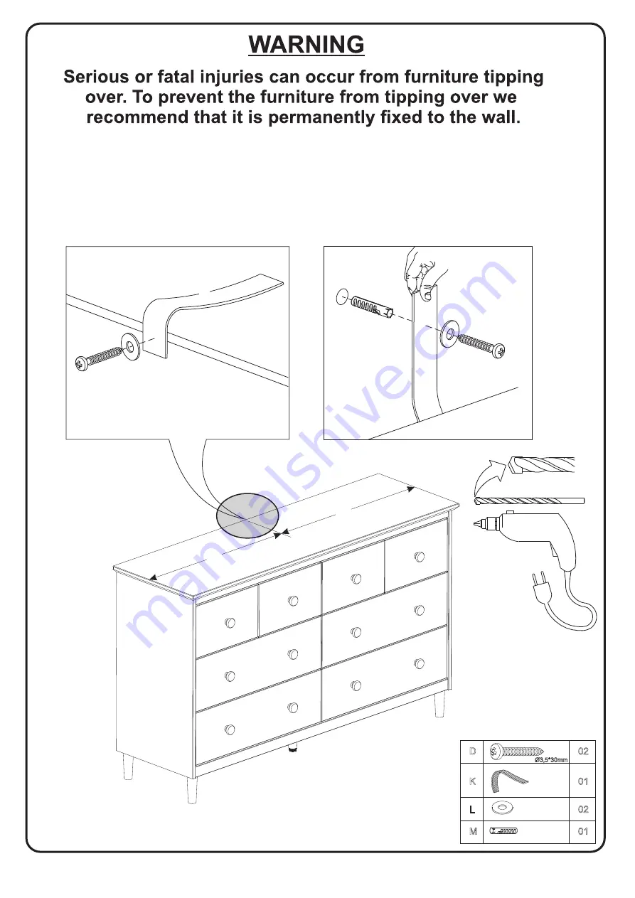 Walker Edison BR6DDDR Assembly Instructions Manual Download Page 12