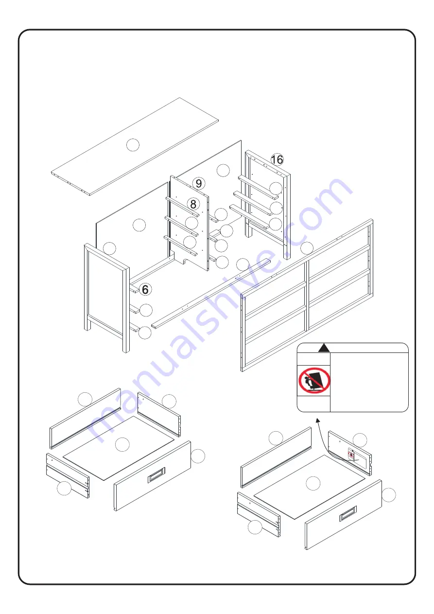 Walker Edison BR6DLYDDR Скачать руководство пользователя страница 3