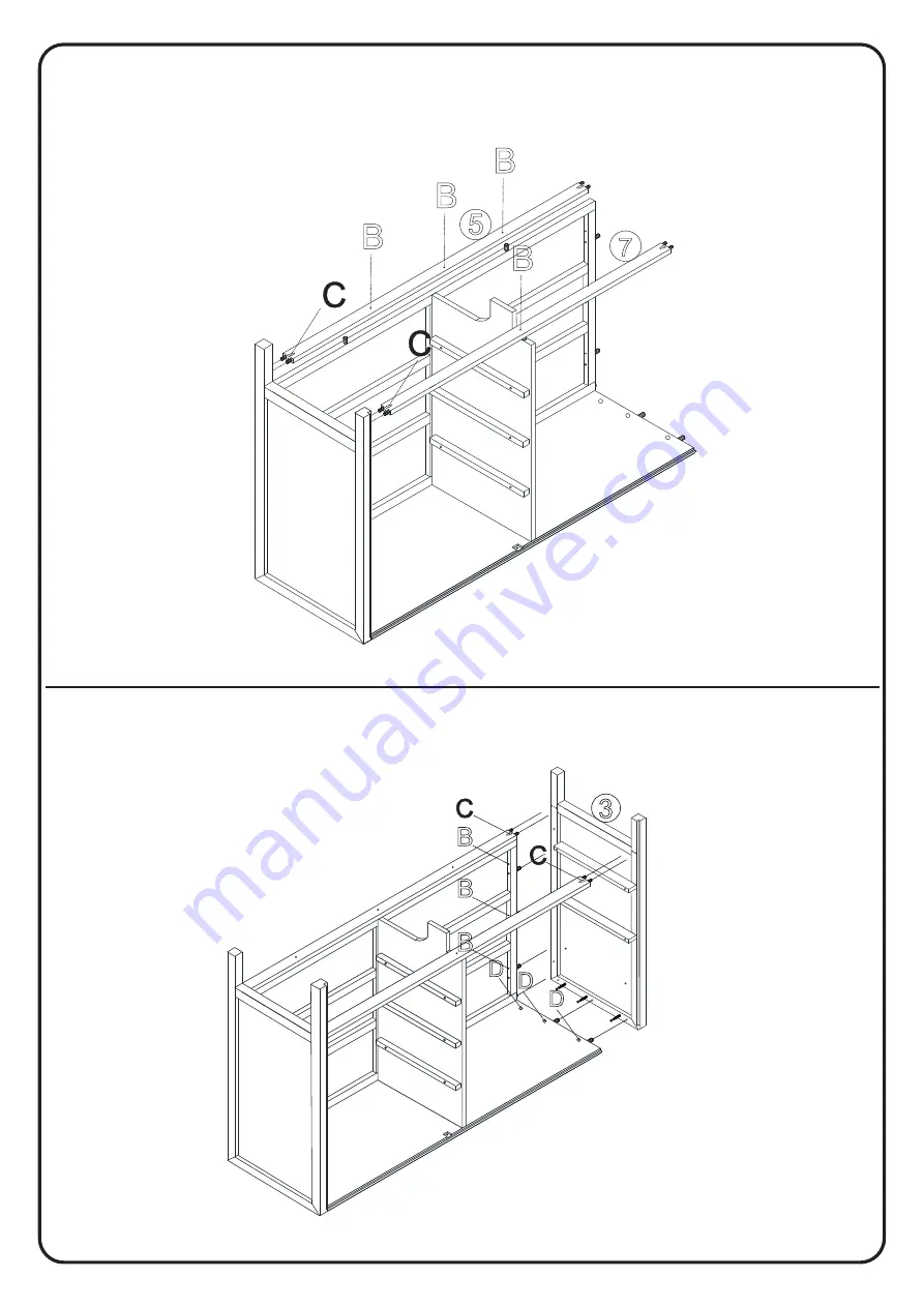 Walker Edison BR6DLYDDR Assembly Instructions Manual Download Page 8