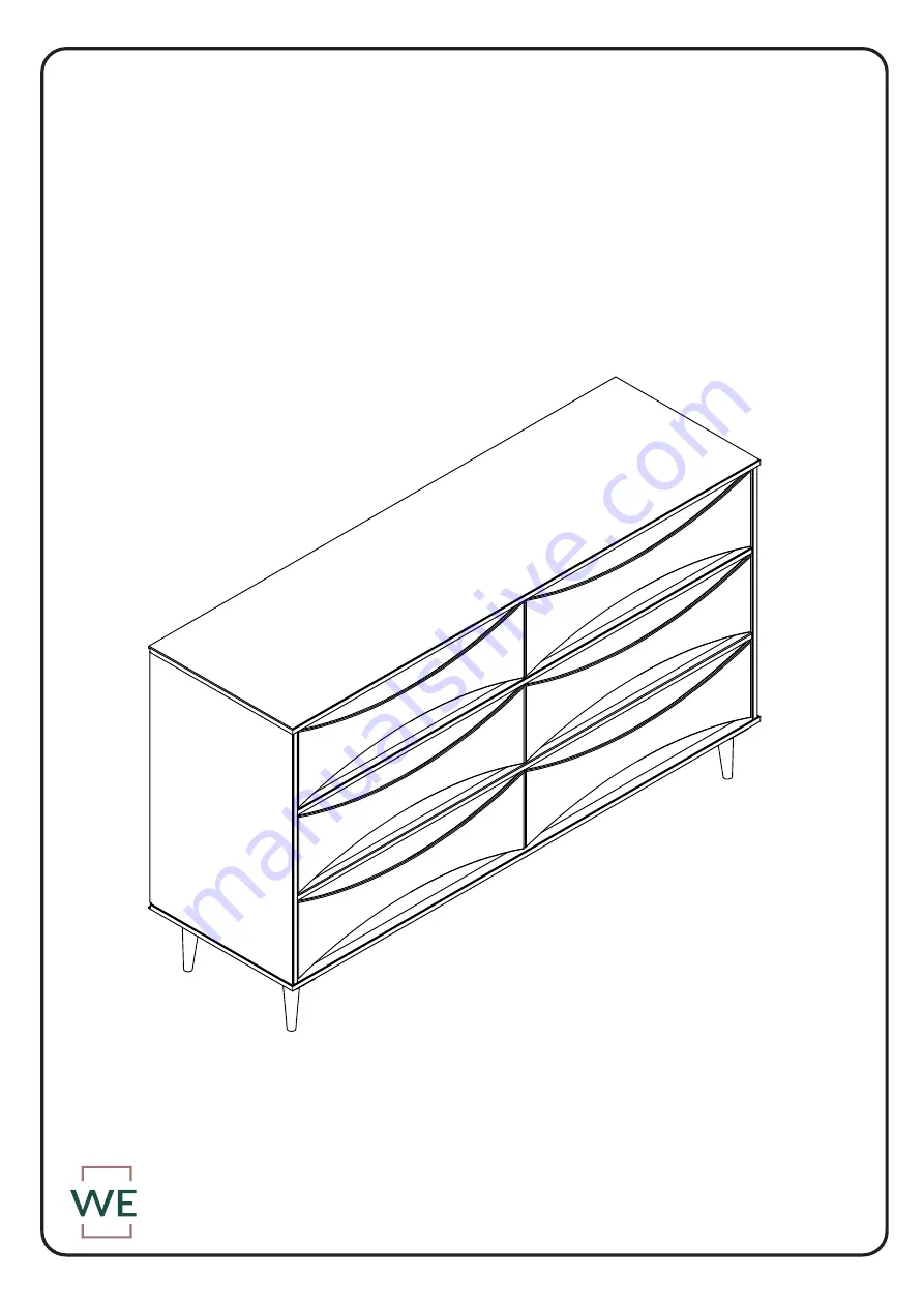 Walker Edison BRATT6DRD Assembly Instructions Manual Download Page 1