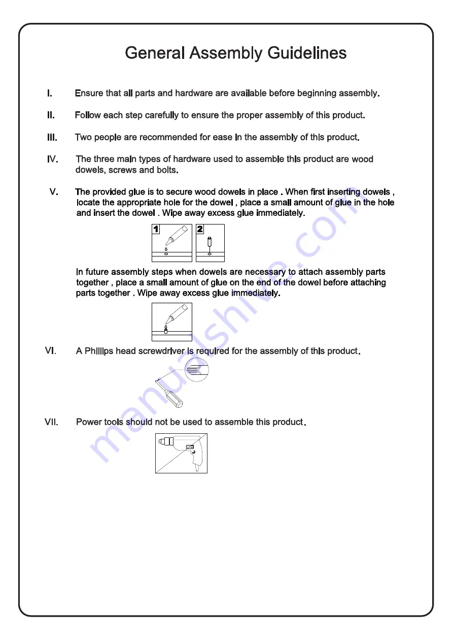 Walker Edison BRATT6DRD Assembly Instructions Manual Download Page 2